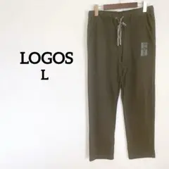 【ロゴス】　スウェット　ナイトウェア　スウェットパンツ　Lサイズ　カーキ　ゴム