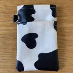 合皮　ラミネート　ナースポケット　オーガナイザー　COW柄の