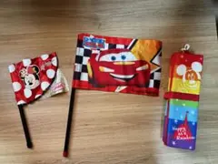 ディズニー公式グッズ　フラッグ旗　ポータブルクッションセット