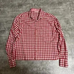 OLD 短丈　ショート丈　チェックシャツ　cityboy 古着　ギンガムチェック