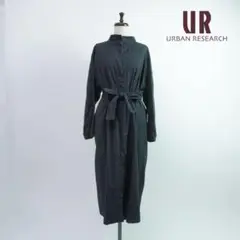 センス オブ プレイス ロングシャツガウン 黒 サイズF*PC179
