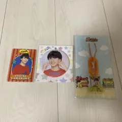 山中一輝　プロフィールカード＆缶バッチ&キーホルダーのセット