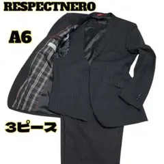RESPECTNERO スーツ 3ピース ブラック ストライプ背抜き サイズA6