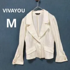 VIVAYOU ビバユー M テーラードジャケット ホワイト　白ジャケット