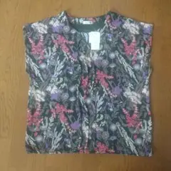 トップス ノースリーブ 花柄