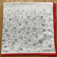 LANVIN コレクション ハートデザイン ハンカチ