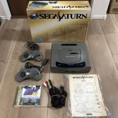 SEGA セガサターン本体一式 グレー コントローラー2個 動作確認済み SS