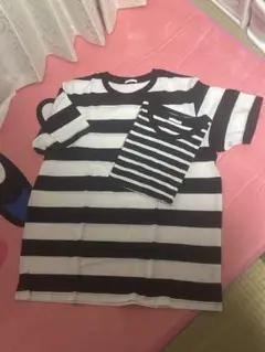 GU　XLサイズ 白黒ボーダーTシャツ