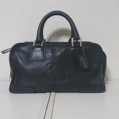 希少 LOEWE アマソナ オールレザー ブラック