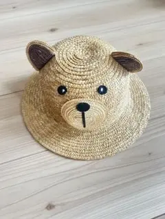 田中帽子店 クマの顔 麦わら帽子 56cm