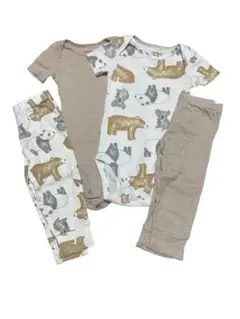 Carter’s ベージュ動物プリントロンパース 4枚セット