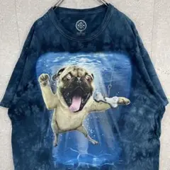 DOM アニマル　パグ　リアルプリント　ビックサイズTシャツ　2XL