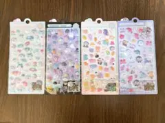 4枚セット シールセット カラフルな立体シールセット ぷくぷくシール