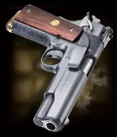 ウエスタンアームズ   ボブチャウ実物木グリ付新品カスタム【WA】【m1911】 ボブチャウVer.1.5がガンブラック仕様で復活「ウエスタン