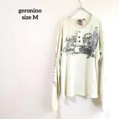 ジェロニモ カットソー うすイエローグリーン系 長袖 ヘンリーネック t4234