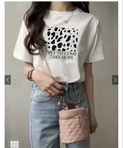 GRL ダルメシアンプリントtシャツ pm209a