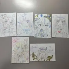 ホロライブイラスト6枚セット　手描きイラスト