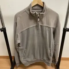 *最高デザイン* Champion ハーフジップ スウェット L ベージュ