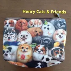 【未使用】Henry Cats ＆Friends ポーチ ヘンリーキャット 犬