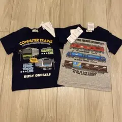 【新品未使用】TARKER しまむら　電車　Tシャツ 2枚セット　90サイズ