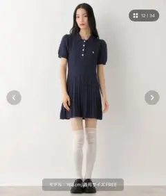 Heather POLO コラボ 半袖 ニットワンピース Heather｜【POLO BCS(ポロ・ビーシーエス)】ケーブルニット