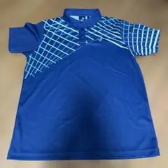 oclunlc ポロシャツ L ネイビー グリッド柄 Lサイズ