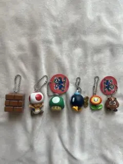 マリオキャラクター ストラップ6個セット