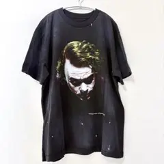 【映画ダークナイト】ジョーカー ヴィンテージ加工プリント半袖Tシャツ