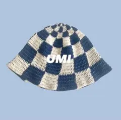 ［H83］ハンドメイド 帽子 バケットハット チェック柄 バケハ