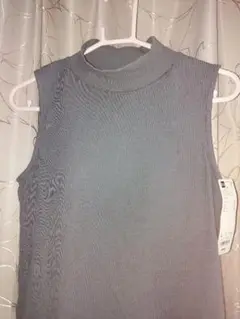 タグ付新品　ブラフィールクロップドハイネックT　グレー　L