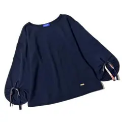 【美品】ブルーレーベルクレストブリッジ　スウェット　カットソー　パフスリーブ　紺