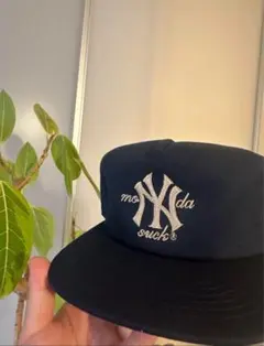 美品 Mondaysuck NYC Hat ネイビー