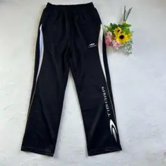 【ティゴラTIGORA】黒　スポーツウェア　ジャージ　パンツ　ロゴプリントM