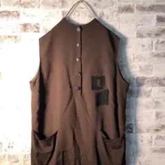 【ヴィンテージ】スリットロングワンピース アンティーク 古着AS107