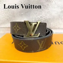 【極美品】ルイヴィトン サンチュール・LV イニシャル モノグラム リバーシブル