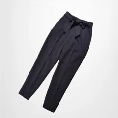 プロポーションボディドレッシングスラックスタックテーパードパンツ ウエストリボン