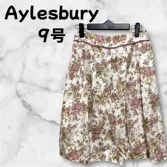 【a-691】 Aylesbury アリスバーリー 花柄スカート 9号 膝丈