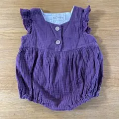 Boho Pilgrim パープルロンパース　 フリル袖　70㎝