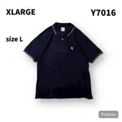 【即購入OK】XLARGE 半袖ポロシャツ　サイズL ネイビー