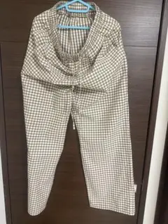 GU チェック柄 カジュアルパンツ　XL