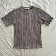 fifth プリーツ加工 半袖Tシャツ グレー
