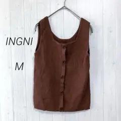 INGNI イング　タンクトップ　ブラウン　M　ストレッチ