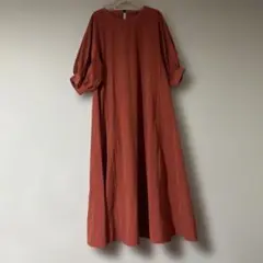 THOUSAND MILE 半袖ロングワンピース オレンジ