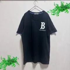 BLUE CROSS ブルークロス　Tシャツ　Vネック　黒　Mサイズ相当　ロゴ