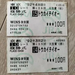 1992年　天皇賞　春,秋　トウカイテイオー 2枚セット　ウマ娘