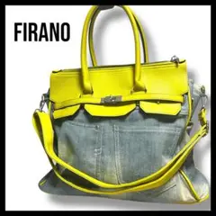 【未使用に近い】FIRANO 2way デニム　ハンドバッグ　ワンショルダー