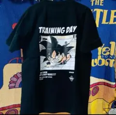 ドラゴンボール Tシャツ メンズ 半袖 孫悟空トレーニング 修行 ブラック