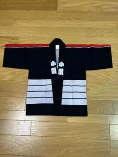 紺色 ストライプ模様 法被 100cm~