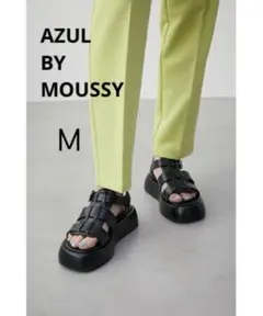 送料無料AZULbymoussyアズールバイマウジー/グルカサンダルᎷSize黒
