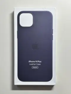 【新品】純正 iPhone 14 Plus レザーケース・インク①